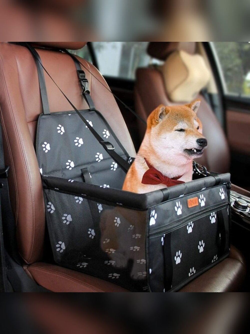 Pet Dog Booster Seat, with Upgrade Support Rod, Breathable and Foldable Pet